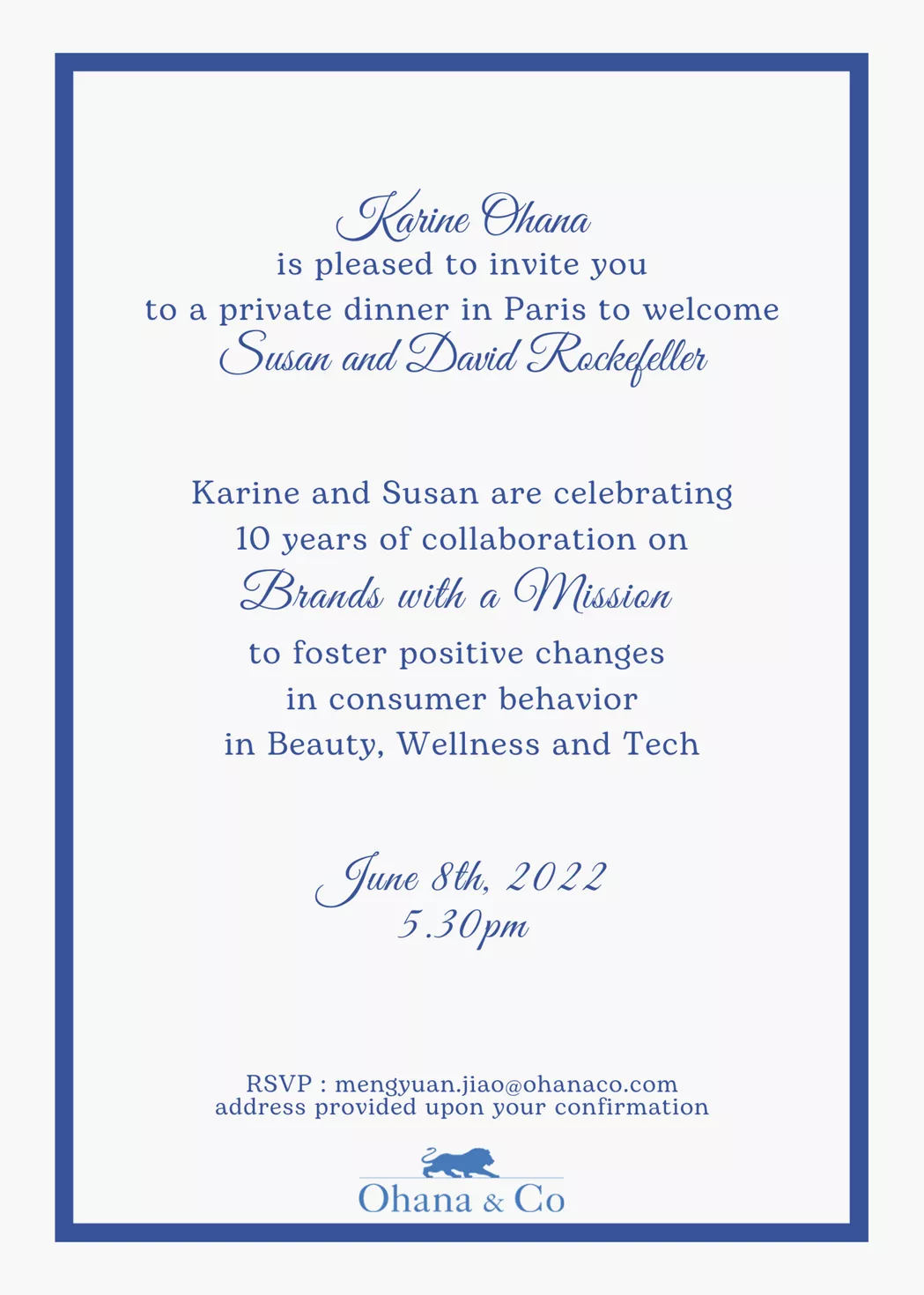 220608 - Karine Ohana and Susan Rockefeller Host Sustainability Soiree